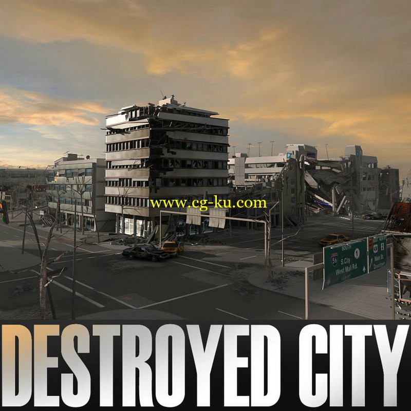 Turbosquid - 3D Model Destroyed City Blocks的图片1