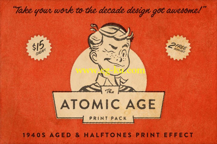 CreativeMarket - Atomic Age Print Pack的图片1