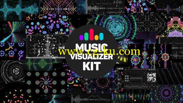 AE模板：动感绚丽VJ音乐屏幕视觉特效 Music Visualizer Kit的图片1
