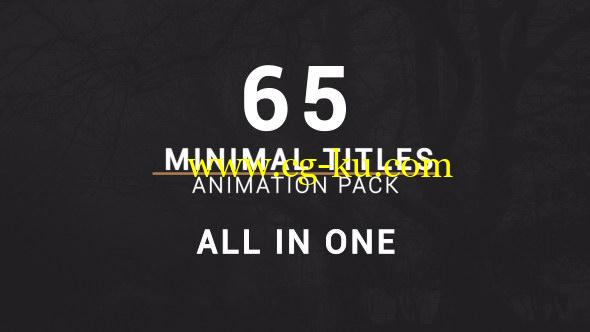 AE模板：65种文字标题动画效果 Minimal Titles Pack的图片1