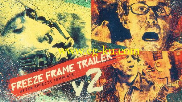 AE模板：第二季电影动作片定格动画展示预告片 Freeze Frame Trailer v2的图片1