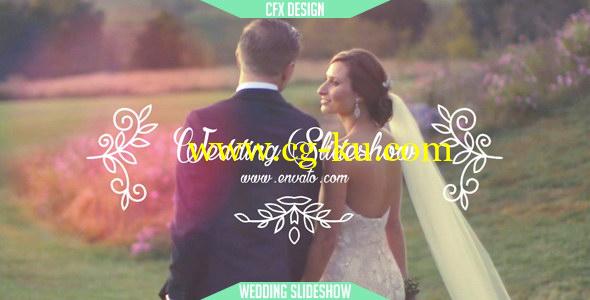 AE模板：唯美浪漫婚礼幻灯片展示 Wedding Slideshow的图片1