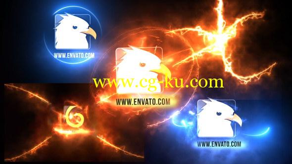 AE模板：粒子能量LOGO标志展示片头 Energetic Logos Pack 2的图片1