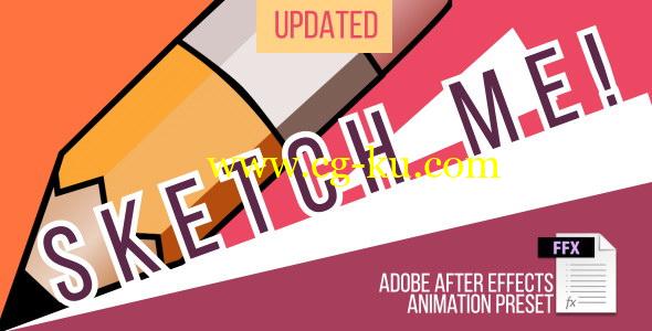 AE预设：手绘卡通素描抖动文字标题动画预设 Animation Preset的图片1