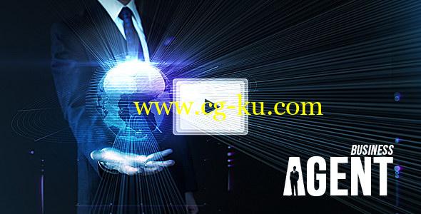 AE模板：高科技HUD全息投影手势操作动画商务片头 Business Agent的图片1