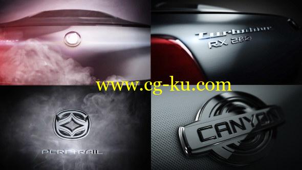 AE模板：汽车E3D三维文字LOGO标志烟雾效果展示 Carbon Turbo Text & Logo的图片1