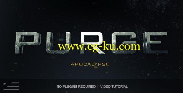 AE模板：黑暗史诗震撼火星粒子LOGO标志片头 Purge Trailer的图片1
