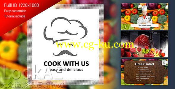 AE模板：水果蔬菜美食烹饪电视栏目宣传栏目包装 Cook With Us – Cooking TV Show Pack的图片1