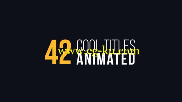 AE模板：42种超酷个性文字标题排版动画  42 Cool Titles Animated的图片1