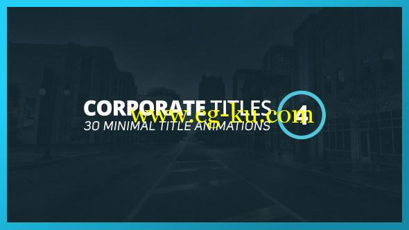 AE模板：30种公司企业商务风格标题文字排版动画 Corporate Titles 4的图片1