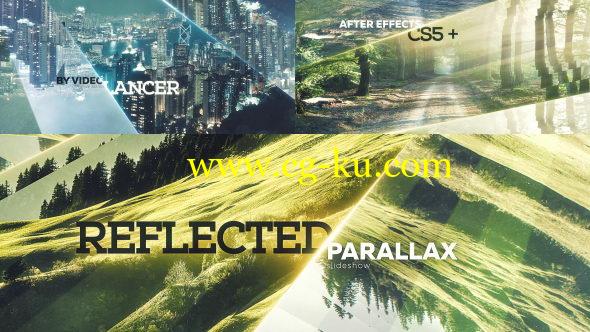 AE模板：玻璃质感分屏切割画面反射图文介绍推广 Reflected Parallax Slideshow的图片1