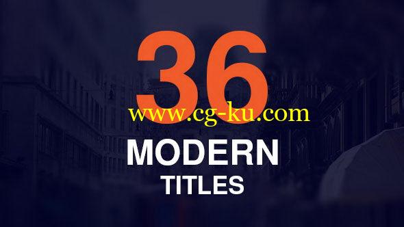 AE模板：36种文字标题排版动画 36 Modern Titles的图片1