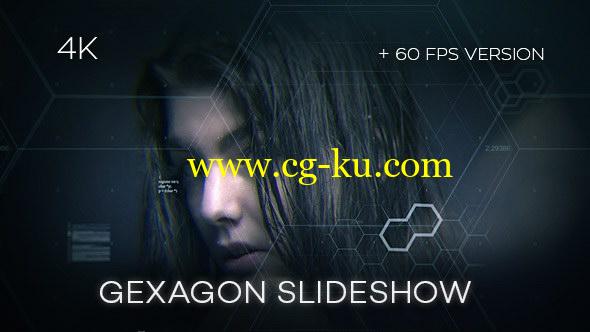AE模板：现代科技多边形网格视频展示介绍 Gexagon Slideshow的图片1