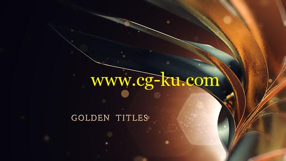 AE模板：金色尊贵闪耀文字标题动画效果 Golden Titles的图片1