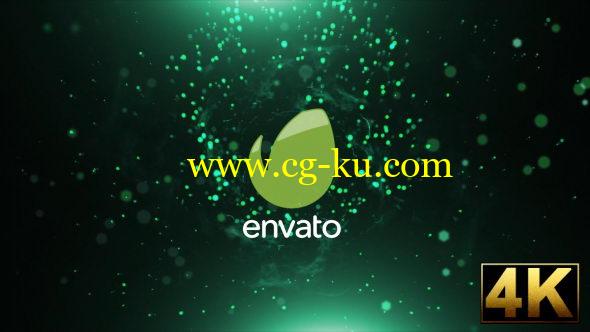AE模板：粒子光束碰撞LOGO标志片头 Particle Wave Logo的图片1