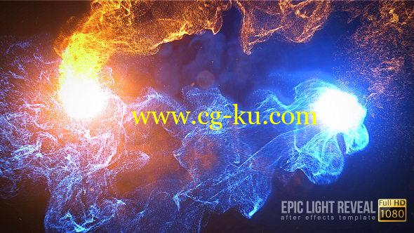 AE模板：震撼史诗流体粒子碰撞LOGO标志展示 Epic Light Reveal的图片1