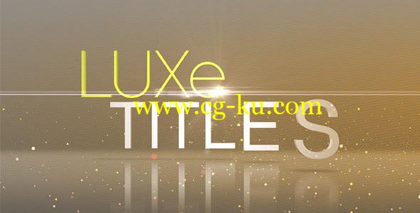 AE模板：金色粒子闪耀文字标题视频展示包装 Luxe Titles的图片1