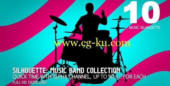 视频素材：乐队舞者人物剪影动画包 Music Band Collection 10的图片1
