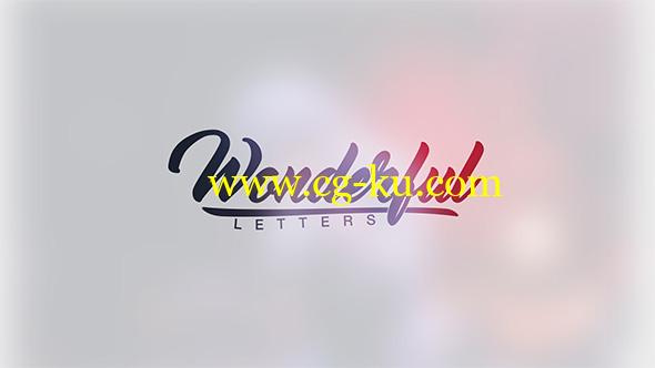 AE模板：漂亮的手绘字母动画效果 Wonderful Letters的图片1