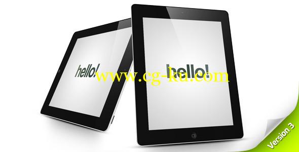 AE模板：平板电脑手指触控界面展示效果 Tablet Commercial的图片1