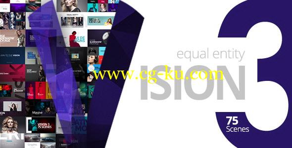 AE模板：现代创意时尚平面图文动画展示 VISION 3 Slideshow Pack的图片1