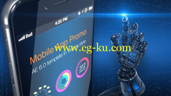 AE模板：机械科技手臂触控手机应用介绍展示 Mobile App Promo Pack的图片1