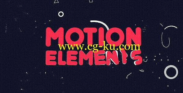 AE模板：二维卡通动漫MG动画小元素 + 渲染好的视频素材 Motion Elements的图片1