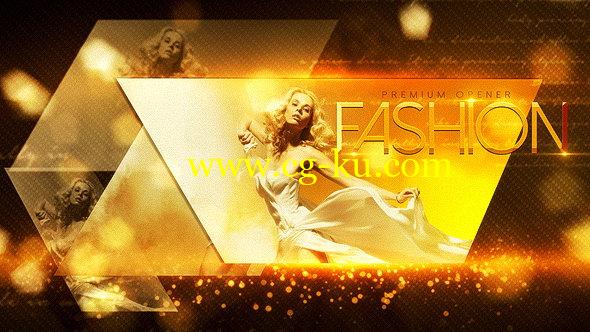 AE模板：大气金色时尚粒子图文展示 Fashion的图片1