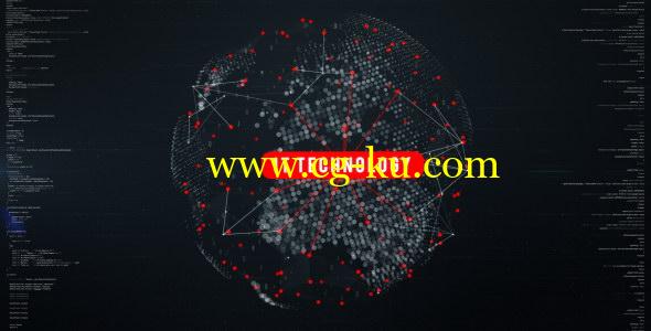AE模板：数字科技点线链接地图动画展示 Digital Globe的图片1