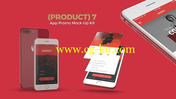 AE模板：苹果 iPhone 7 三维手机APP应用界面展示包装(Product) 7 App Promo Mock-Up Kit的图片1