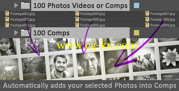 AE脚本：批量快速替换AE模板中图片视频素材 Photos Videos Comps To Comps的图片1