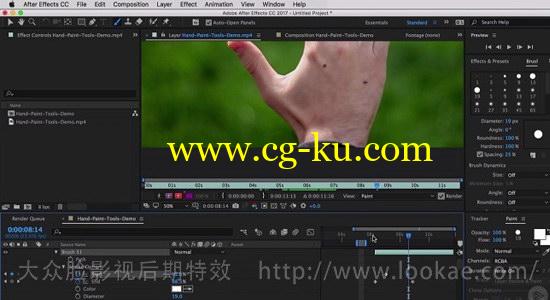 AE教程：绘画工具讲解操作教程 Pluralsight – After Effects CC Paint Tools的图片1
