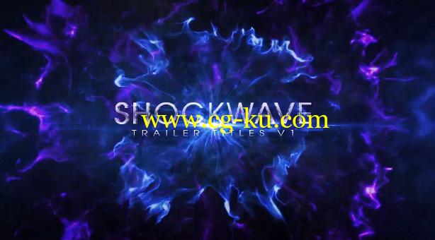 AE模板：震撼冲击波预告片头 Shockwave Trailer Titles v1的图片1