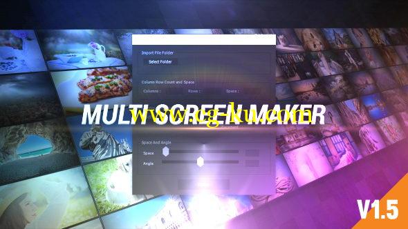 AE模板：多屏幕三维视频墙动画Multi Video Screen Maker Auto+脚本的图片1