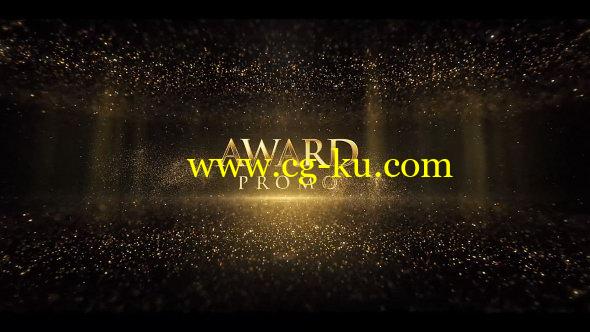 AE模板：大气金色粒子活动颁奖典礼文字标题片头 Awards Titles的图片1