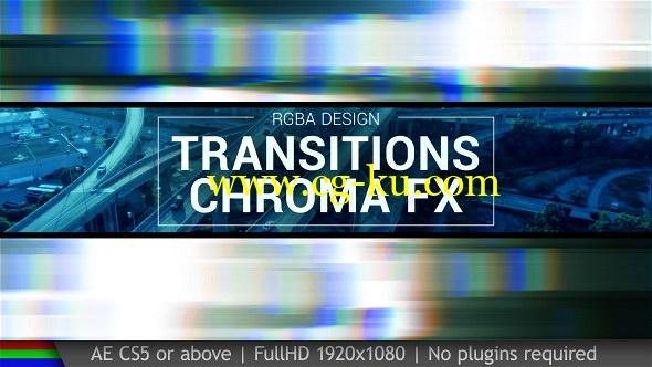 AE模板：50种信号故障像转场效果 Transitions的图片1