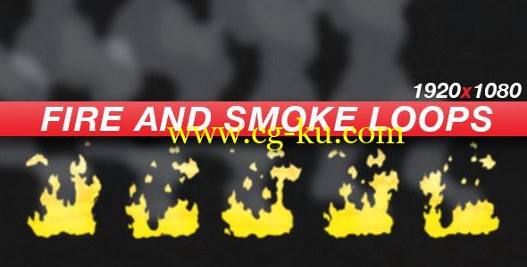 视频素材：烟雾火焰燃烧MG动画 Anime Action Essentials – Fire and Smoke Loops的图片1