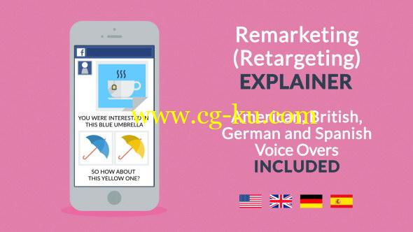 AE模板：互联网购物宣传MG动画展示介绍 Remarketing / Retargeting Explainer的图片1