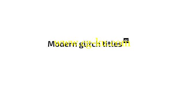 AE模板：4K现代故障文字标题动画 Modern Glitch Titles的图片1