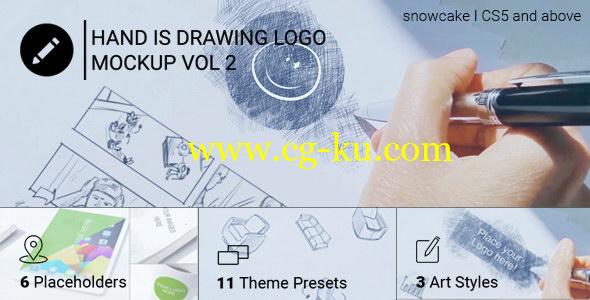 AE模板：实拍手绘素描LOGO动画 Hand Is Drawing Logo Vol.2的图片1