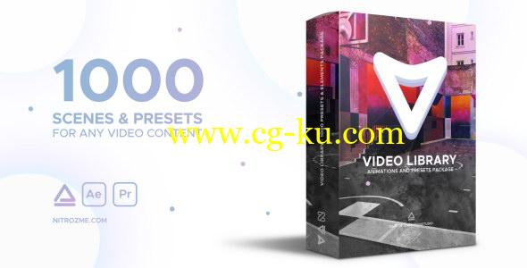 AE模板：1000种设计包装风格元素视频动画 Video Library – Video Presets Package的图片1