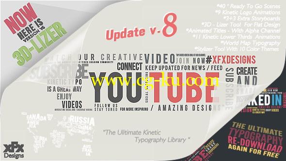 AE模板：文字标题排版动画 Kinetic Typography Pack V8的图片1