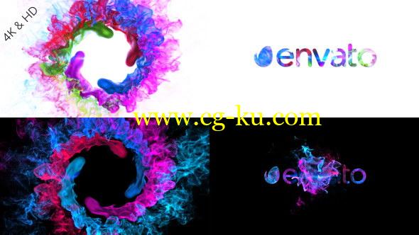 AE模板：多彩漩涡粒子LOGO标志片头 Colors of Particles Swirls Ident的图片1