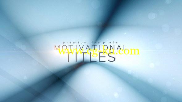 AE模板：现代抽象背景文字标题展示 Motivational Titles的图片1