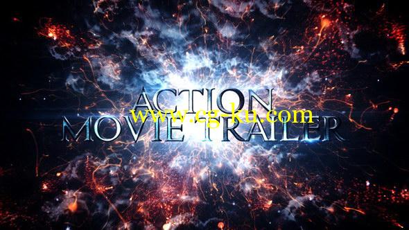 AE模板：冲击波粒子特效影视动作片头 Action Movie Trailer的图片1