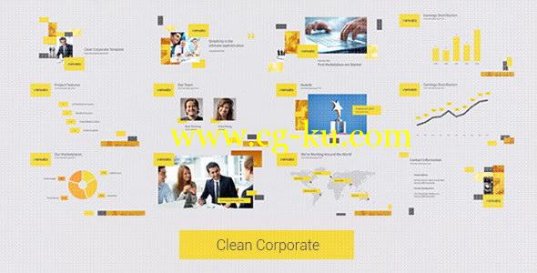 AE模板：现代简洁公司企业宣传介绍栏目包装 Clean Corporate的图片1