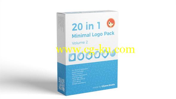 AE模板：20种迷你LOGO标志动画片头 20 in 1 Minimal Logo Pack vol.2的图片1