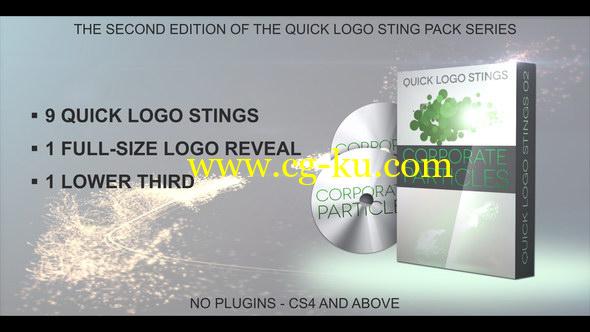 AE模板：漂亮粒子特效LOGO标志片头 Quick Logo Sting Pack 02: Corporate Particles的图片1