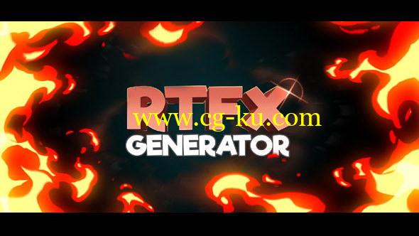 AE模板+脚本:510种手绘动漫雷电能量爆炸游戏火焰烟雾流体MG动画元素V2+视频素材RTFX Generator的图片1