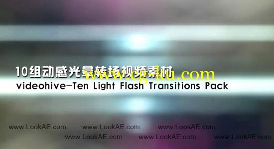 10组动感光晕转场视频素材 videohive-Ten Light Flash Transitions Pack的图片1